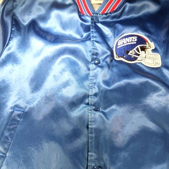 Chalkline Vintage NFL Satin Bomber Starter Jacket NY Giants Men's Large Blue.. - Picture 11 of 16